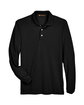 Harriton Men's 5.6 oz. Easy Blend™ Long-Sleeve Polo BLACK FlatFront