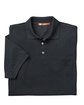 Harriton Men's 5.6 oz. Easy Blend™ Polo with Pocket BLACK OFFront