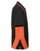 Harriton Men's Flash Snag Protection Plus IL Colorblock Polo BLACK/ TM ORANGE OFSide