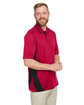 Harriton Men's Flash Snag Protection Plus IL Colorblock Polo RED/ BLACK ModelQrt