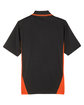Harriton Men's Tall Flash Snag Protection Plus IL Colorblock Polo BLACK/ TM ORANGE FlatBack