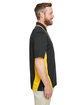 Harriton Men's Tall Flash Snag Protection Plus IL Colorblock Polo BLACK/ SNRY YLLW ModelSide