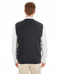 Harriton Men's Pilbloc™ V-Neck Sweater Vest BLACK ModelBack