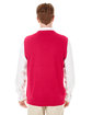Harriton Men's Pilbloc™ V-Neck Sweater Vest RED ModelBack