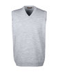 Harriton Men's Pilbloc™ V-Neck Sweater Vest GREY HEATHER OFFront