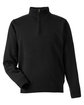 Harriton Unisex Pilbloc Quarter-Zip Sweater BLACK OFFront