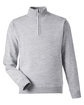 Harriton Unisex Pilbloc Quarter-Zip Sweater GREY HEATHER OFFront