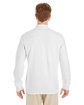Harriton Men's Pilbloc™ V-Neck Button Cardigan Sweater WHITE ModelBack