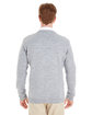 Harriton Men's Pilbloc™ V-Neck Button Cardigan Sweater GREY HEATHER ModelBack