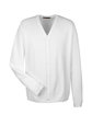 Harriton Men's Pilbloc™ V-Neck Button Cardigan Sweater WHITE OFFront