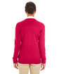 Harriton Ladies' Pilbloc™ V-Neck Button Cardigan Sweater RED ModelBack