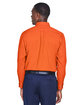 Harriton Men's Easy Blend™ Long-Sleeve Twill Shirt with Stain-Release TEAM ORANGE ModelBack