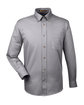 Harriton Men's Easy Blend™ Long-Sleeve Twill Shirt with Stain-Release DARK GREY OFFront