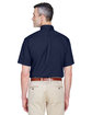 Harriton Men's Easy Blend™ Short-Sleeve Twill Shirt with Stain-Release NAVY ModelBack