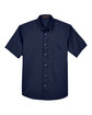Harriton Men's Easy Blend™ Short-Sleeve Twill Shirt with Stain-Release NAVY FlatFront