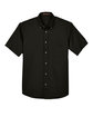 Harriton Men's Easy Blend™ Short-Sleeve Twill Shirt with Stain-Release BLACK FlatFront