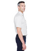 Harriton Men's Easy Blend™ Short-Sleeve Twill Shirt with Stain-Release WHITE ModelSide