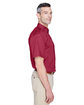 Harriton Men's Easy Blend™ Short-Sleeve Twill Shirt with Stain-Release WINE ModelSide