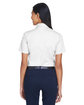 Harriton Ladies' Easy Blend™ Short-Sleeve Twill Shirt with Stain-Release WHITE ModelBack