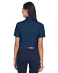 Harriton Ladies' Easy Blend™ Short-Sleeve Twill Shirt with Stain-Release NAVY ModelBack