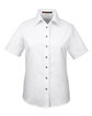 Harriton Ladies' Easy Blend™ Short-Sleeve Twill Shirt with Stain-Release WHITE OFFront