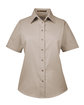 Harriton Ladies' Easy Blend™ Short-Sleeve Twill Shirt with Stain-Release STONE OFFront