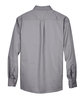 Harriton Men's Tall Easy Blend™ Long-Sleeve Twill Shirt with Stain-Release DARK GREY FlatBack