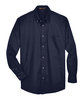 Harriton Men's Tall Easy Blend™ Long-Sleeve Twill Shirt with Stain-Release NAVY FlatFront