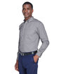 Harriton Men's Tall Easy Blend™ Long-Sleeve Twill Shirt with Stain-Release DARK GREY ModelQrt