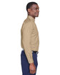 Harriton Men's Tall Easy Blend™ Long-Sleeve Twill Shirt with Stain-Release STONE ModelSide