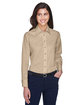Harriton Ladies' Easy Blend™ Long-Sleeve Twill Shirt with Stain-Release  