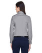 Harriton Ladies' Easy Blend™ Long-Sleeve Twill Shirt with Stain-Release DARK GREY ModelBack