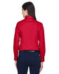 Harriton Ladies' Easy Blend™ Long-Sleeve Twill Shirt with Stain-Release RED ModelBack