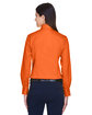 Harriton Ladies' Easy Blend™ Long-Sleeve Twill Shirt with Stain-Release TEAM ORANGE ModelBack