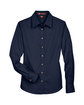 Harriton Ladies' Easy Blend™ Long-Sleeve Twill Shirt with Stain-Release NAVY FlatFront