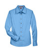 Harriton Ladies' Easy Blend™ Long-Sleeve Twill Shirt with Stain-Release LT COLLEGE BLUE FlatFront