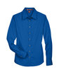 Harriton Ladies' Easy Blend™ Long-Sleeve Twill Shirt with Stain-Release FRENCH BLUE FlatFront