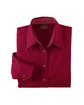 Harriton Ladies' Easy Blend™ Long-Sleeve Twill Shirt with Stain-Release WINE OFFront