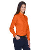 Harriton Ladies' Easy Blend™ Long-Sleeve Twill Shirt with Stain-Release TEAM ORANGE ModelQrt