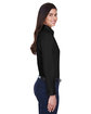 Harriton Ladies' Easy Blend™ Long-Sleeve Twill Shirt with Stain-Release BLACK ModelSide