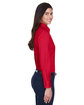 Harriton Ladies' Easy Blend™ Long-Sleeve Twill Shirt with Stain-Release RED ModelSide