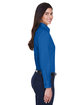 Harriton Ladies' Easy Blend™ Long-Sleeve Twill Shirt with Stain-Release FRENCH BLUE ModelSide