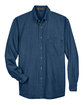 Harriton Men's 6.5 oz. Long-Sleeve Denim Shirt DARK DENIM FlatFront