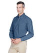 Harriton Men's 6.5 oz. Long-Sleeve Denim Shirt LIGHT DENIM ModelQrt