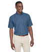 Harriton Men's Short-Sleeve Denim Shirt  