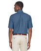 Harriton Men's Short-Sleeve Denim Shirt  ModelBack
