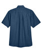 Harriton Men's Short-Sleeve Denim Shirt DARK DENIM FlatBack