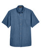 Harriton Men's Short-Sleeve Denim Shirt  FlatFront
