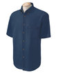 Harriton Men's Short-Sleeve Denim Shirt DARK DENIM OFFront