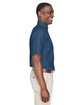 Harriton Men's Short-Sleeve Denim Shirt DARK DENIM ModelSide